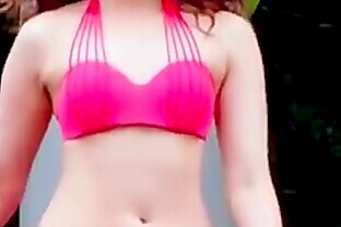 (Edit zoom slow motion) Indian actress Tamannaah Bhatia hot boobs navel in bikini and blouse in F2   legs boobs cleavage That is Mahalakshmi poster