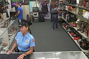 XXX PAWN - Pervy Pawn Shop Owner Fucks Latin Police Officer poster