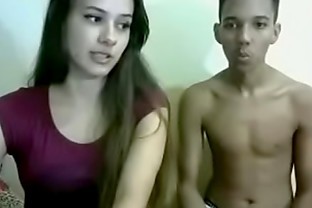 Brunette and Ex Boyfriend fuck on webcam - poster