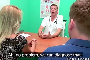Blonde cheating bf with doctor poster