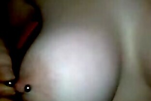 girlfriend plays with her pierced nipples 3