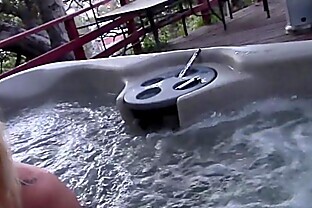 Hot Tub Blowjob By Blonde Teen poster
