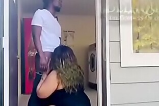 Belaquis Get Caught Sucking SexGodPicassoEX Dick Outside Doing Laundry poster