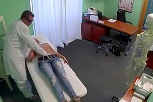 Blonde patient fucked and licked by dr poster