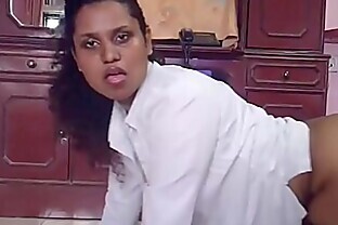 Naughty But Horny Indian Fucking Herself With A Big Dildo poster