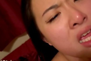 BLUE Eyes Asian Moaning for Creampie & THROATFUCKS his cock WMAF poster