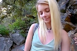 Hot Blonde Shy Tiny Teen Step Daughter Riley Star Gets Step Dad Big Cock While On Camping Trip POV poster