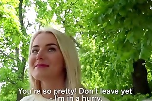 Blonde Hottie Fucks Outdoors video starring Aisha - poster