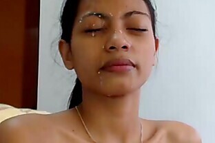 Cum All Over Indian Girl -