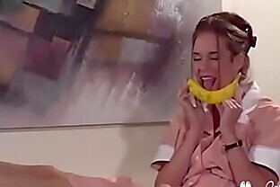 Horny Waitress Fucks A Banana Before Work poster