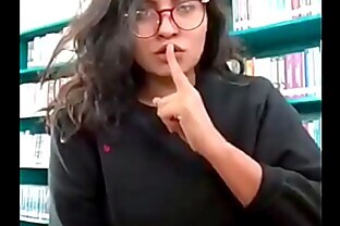 Hot indian student showing her boobs in the library comment below poster