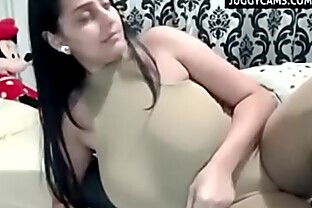 Huge tits Indian beauty enjoying with vibrator and squirting poster
