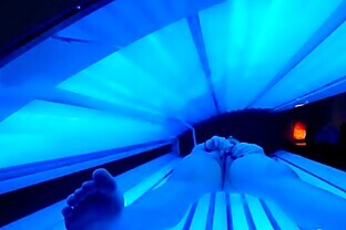teen latina gets caught rubbing her clit while using a tanning bed 23 min