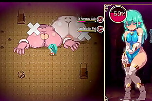 Mage Kanades Futanari Dungeon Quest [ Hentai Game PornPlay ]  latex slime suit is pumping her tiny futa cock