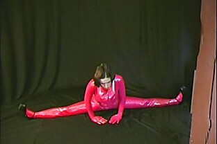 Hot rubber babe spreading legs