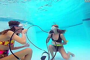 A perfect brunette babe Katya Nakolkina underwater