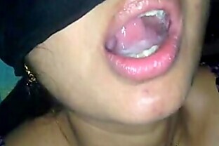 horny indian aunty swallows all poster
