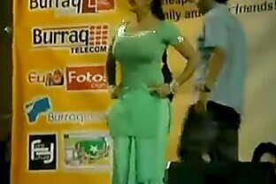 Paki Booby Stage Acctress Saima Khan shaking big boobs on stage poster