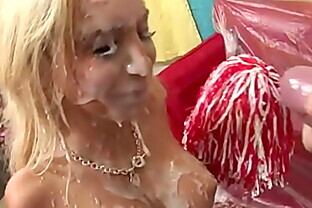 Cheerleader babe pussy rammed
