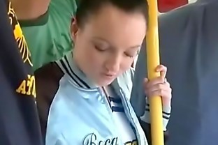 Jenny Anderson groped on bus by 2 guys and gets creampied in both holes poster