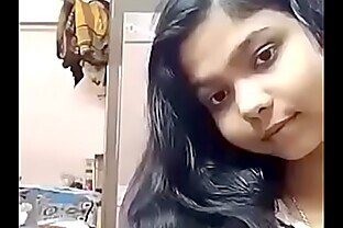 Odia teen girl undressing in front of the mirror