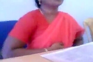 South indian office lady flash boobs to co-workers 62 sec poster