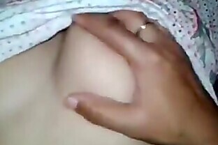 Indian Young Desi sister Celebrating new year with step brother at bedroom - Wowmoyback