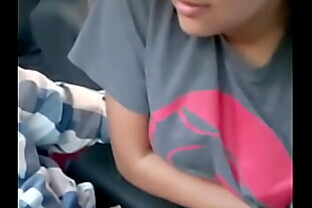 Indian girlfriend Perfect blowjob in the car poster