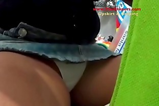 Hot Latinas up skirt