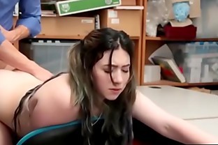 Chubby punk shoplifter chick gets punish fucked hard poster
