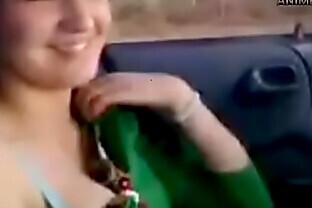 Gf big boobs pressed in car Indian