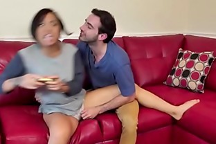 Cute Asian fucks bf and then squirts poster