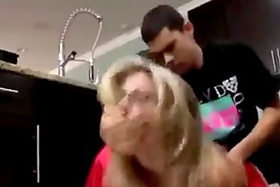 Young Son Fucks his Hot Mom in the Kitchen