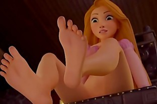 Tangled Rapunzel Footjob poster