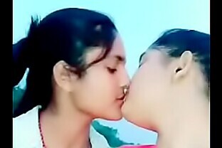 Desi lesbian girl kissing poster