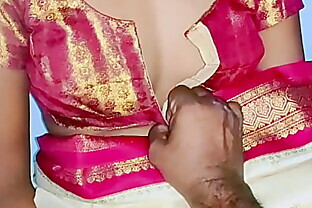 Cream color sary in Indian sexy wife 14 min poster