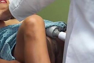 Doctor Makes Patient Cum in Exam Room Cam 2 Close-up Regular poster