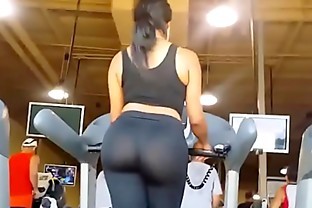 Big booty on treadmill poster