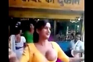 Indian naughty street girls doing naughty act on road poster