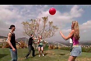 Sunset Teen Playing And Draining Balls