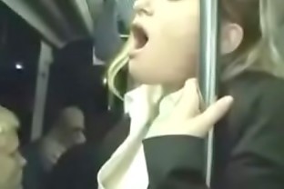 Cute girl fingered in public bus poster