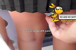 Perfect Japanese girl shows her ass in upskirt video