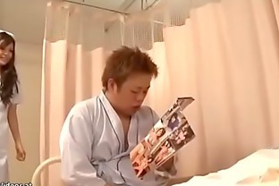 Japanese nurse caughts patient masturbating poster