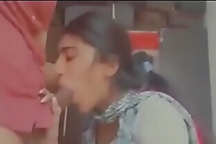 Indian slutty gf giving passionate blowjob to boyfriend