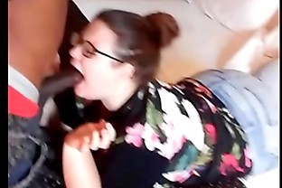 BBW Nerd gets her throat brutally fucked by BBC poster